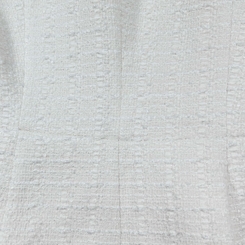 ZARA White Textured Coat Dress Jacket Women Size L Elegant Button Front Blazer - Picture 9 of 11